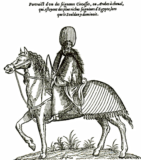 /images_histo_globale/Portait d'un des seigneurs Circasse ou arabes à cheval, les plus riches seigneurs d'Egypte - Belon du Man 1553